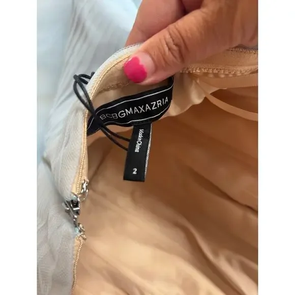 BCBGMAXAZRIA Women's Skyway Strapless Tulle Gown Long Evening Dress Size 2 - Picture 9 of 9